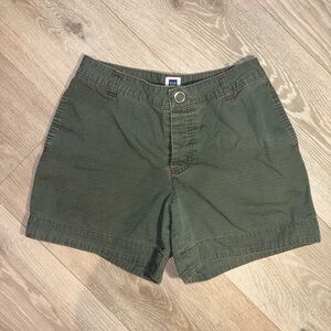 100% cotton, army Green Shorts! With front and back pockets